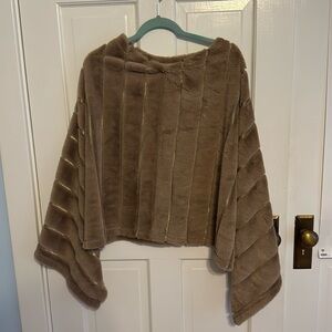 Tan Corduroy Poncho!